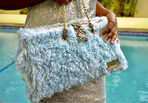 Fairy Floss Cotton Candy Luxury Glam Handbag